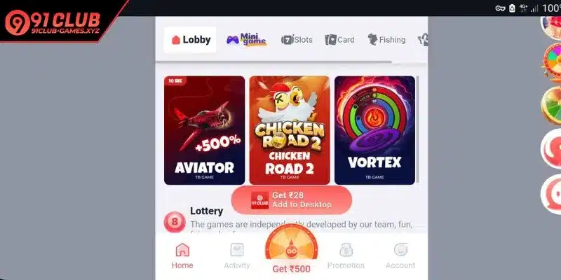 Overview introduction of the 91 club homepage